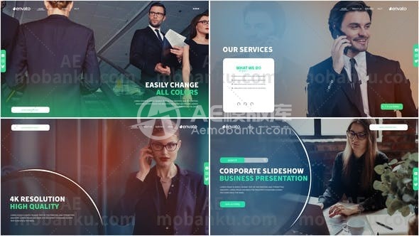 企业幻灯片放映展示AE模板