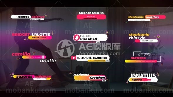 创造性的低三分之一标题动态演绎AE模板