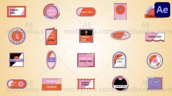 创意文本标题排版动态演绎AE模板