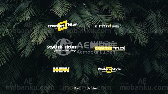 创意文本标题动态演绎AE模板