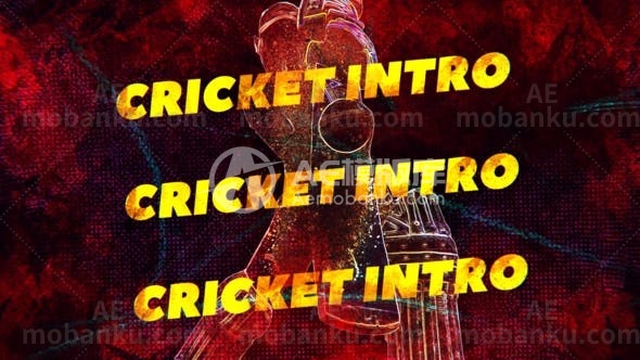 板球运动片头动态演绎AE模板