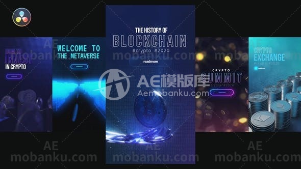 加密货币Instagram故事宣传推广AE模板