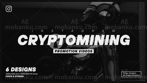 加密货币Instagram促销推广AE模板