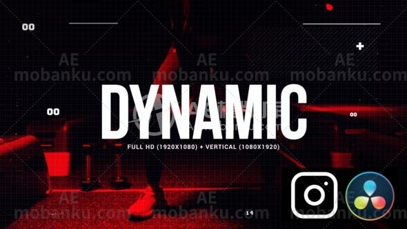 动态体育运动图片视频展示AE模板