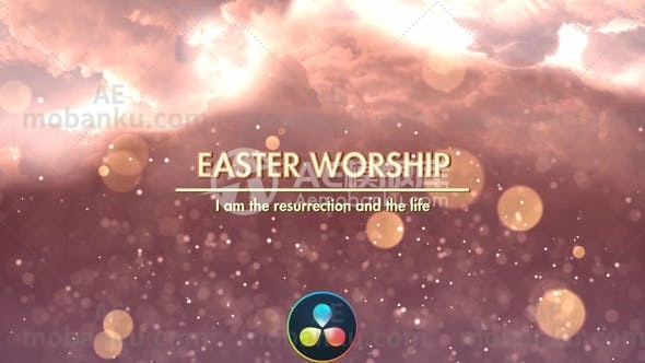 复活节崇拜宣传标题演绎AE模板