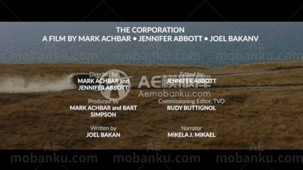 电影片头字幕动态演绎AE模板