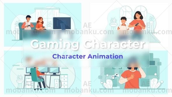 游戏角色MG动画场景展示AE模板