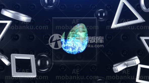 游戏徽标开场动态演绎AE模板