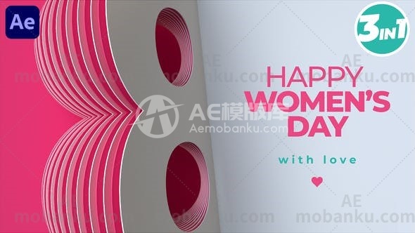 三八妇女节快乐欢庆AE模板