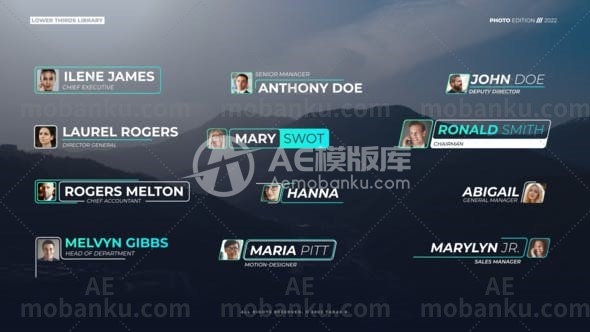 下三分之一文本标题动态演绎AE模板