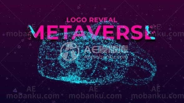 元宇宙VR眼镜标志揭晓动态演绎AE模板