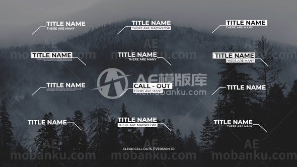 最低限度的呼唤文字标题动态演绎AE模板