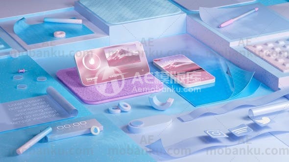 音乐频谱可视化展示AE模板