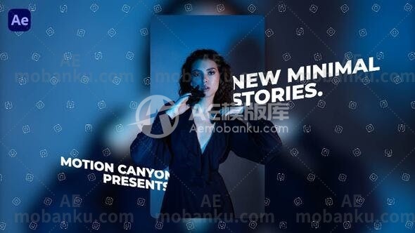 新的Instagram故事标题图片视频展示AE模板