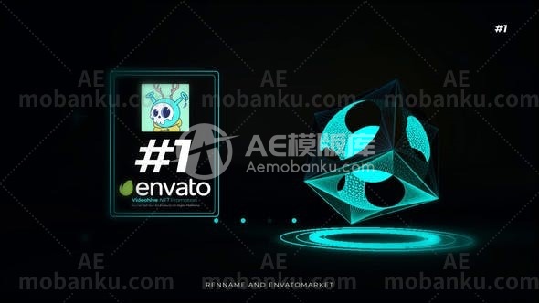 虚拟货币徽标简介动态演绎AE模板