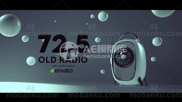 复古收音机开启动态演绎AE模板