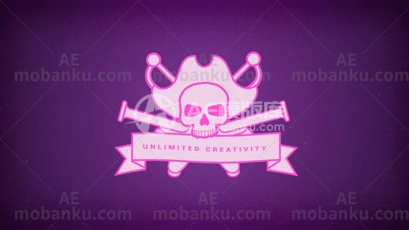 海盗标志动态演绎AE模板