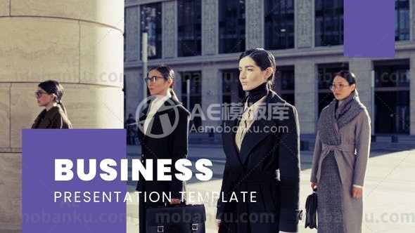 商业简洁标题图片视频展示AE模板