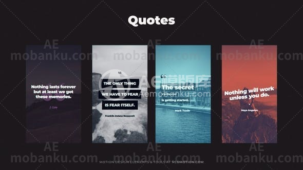 Instagram故事标题图片视频展示AE模板