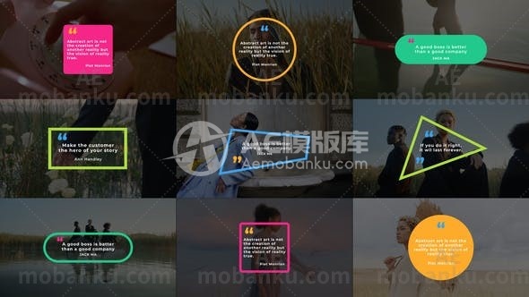 多组文本标题排版动态演绎AE模板