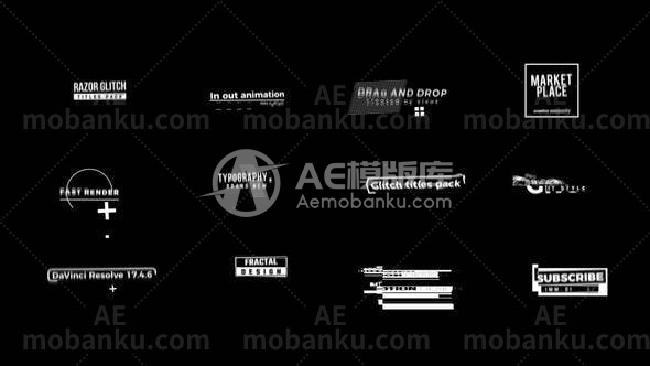 故障文本标题排版动态演绎AE模板