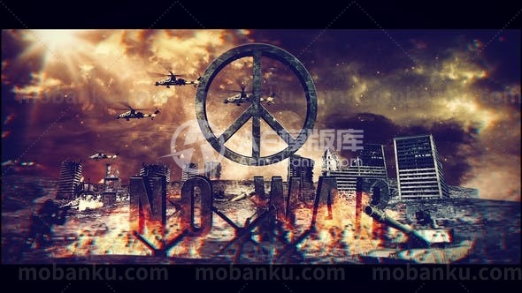 现实主义战争标志动态演绎AE模板