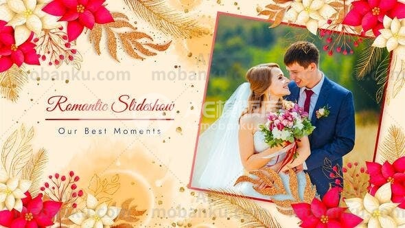 浪漫幻灯片动态展示AE模板