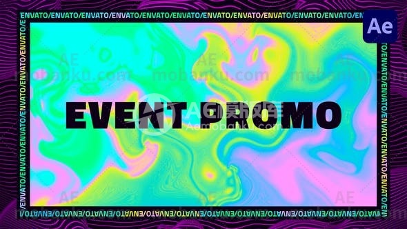 炫酷文本标题图片展示活动促销AE模板