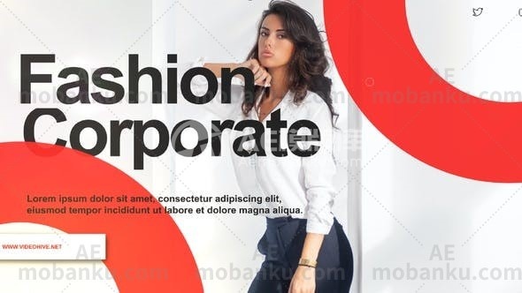 系列服装企业标题图片展示AE模板
