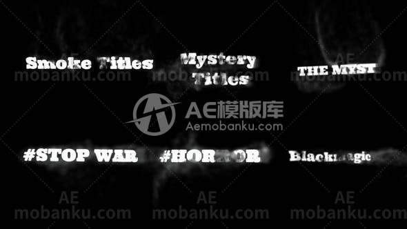 烟雾弹文本标题动态演绎AE模板