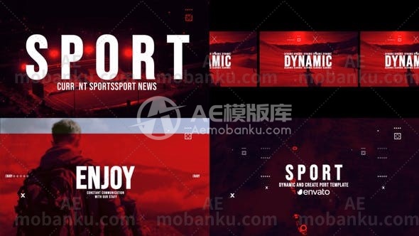 体育新闻简介栏目包装AE模板