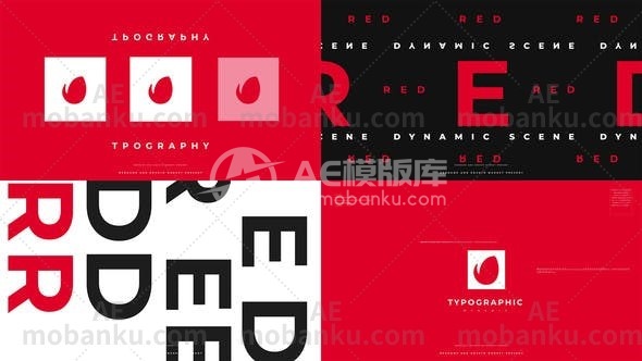 文本标题排版动态演绎AE模板