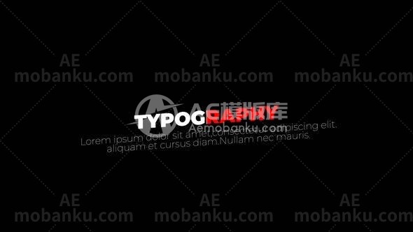 文本标题排版动态演绎AE模板