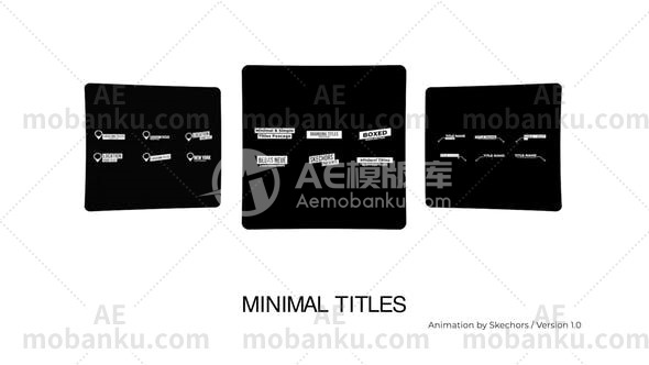 文本标题动态排版展示演绎AE模板