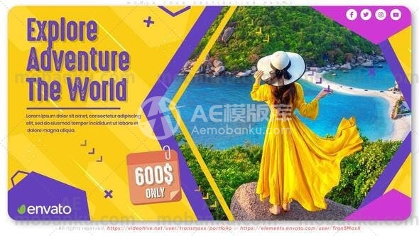 世界旅行促销宣传活动AE模板