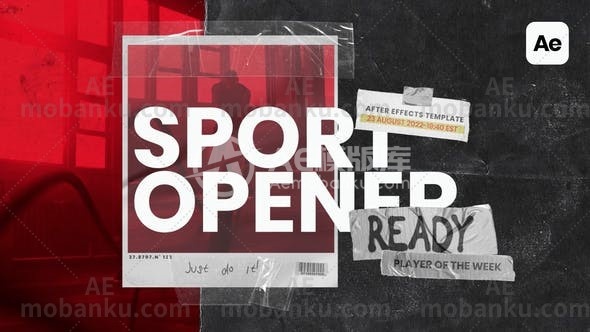 动作体育序幕图片视频展示AE模板