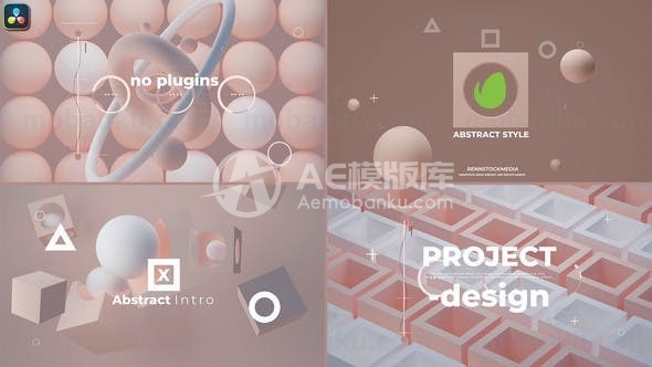 3D艺术视频开场达芬奇模版