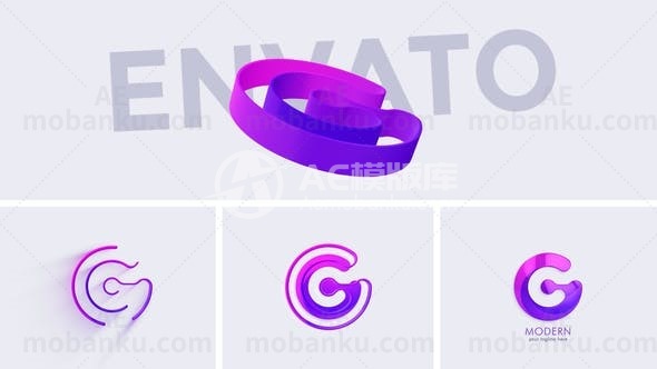 3D现代和迷你logo演绎动画AE模版