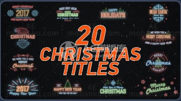 圣诞节标题动画AE模版