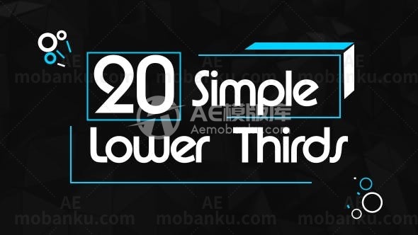 20组简洁字幕条动画AE模版