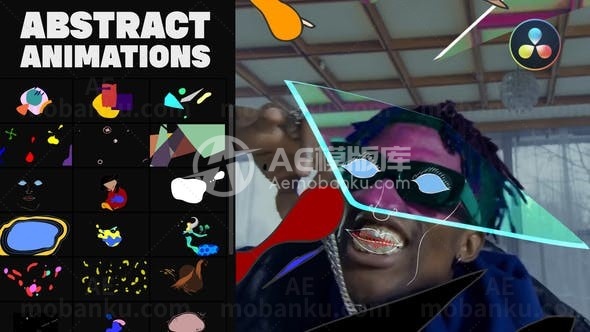 抽象动画达芬奇模版