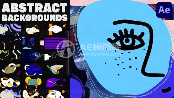 抽象背景和叠加AE模版