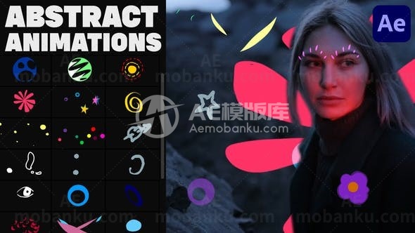 抽象元素包AE模版