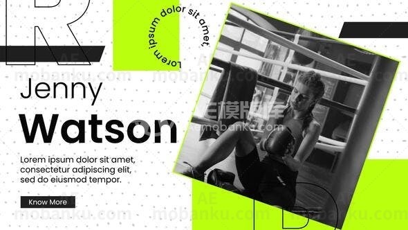 抽象体育图片展示AE模版