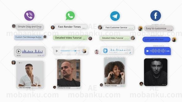 自动调整文本消息工具包达芬奇模版