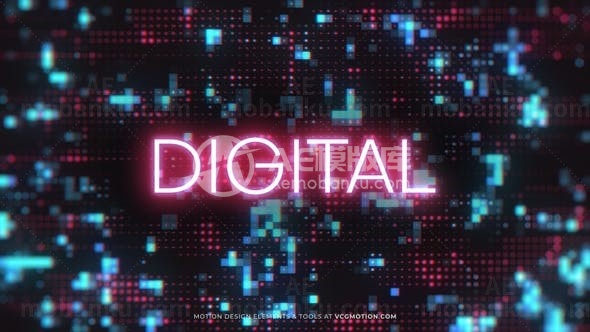 数字动态背景动画AE模版