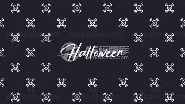 万圣节视频背景AE模版