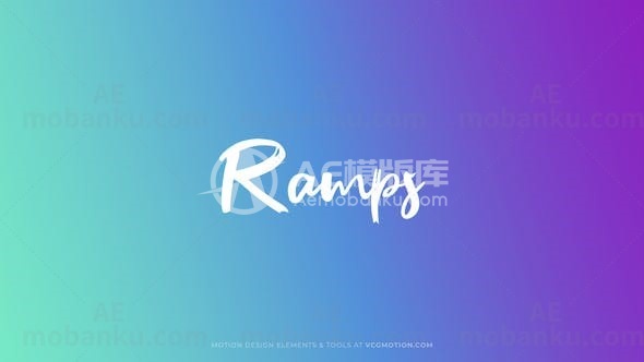 渐变坡道视频素材AE模版