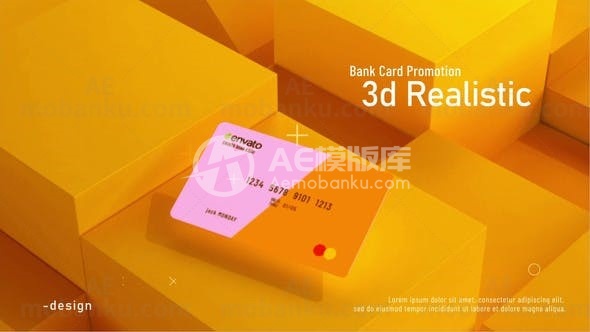 银行卡特效动画AE模版