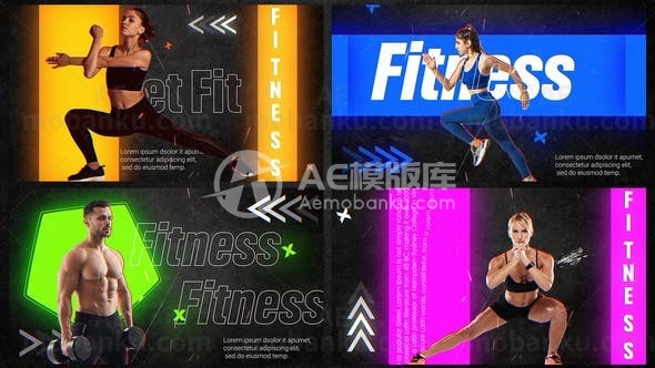 燃烧健身和运动视频AE模版